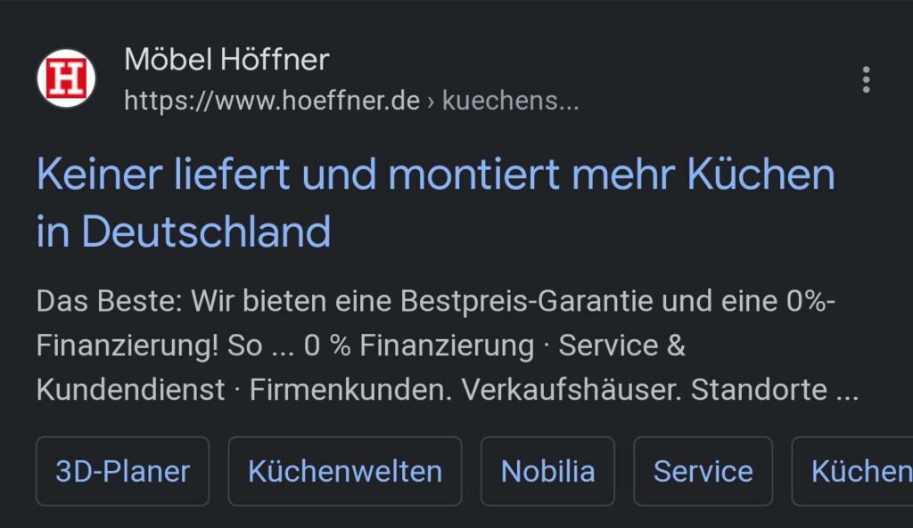 unvollstaendige darstellung google suche